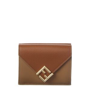 Fendi Ff Diamonds Leather Wallet, Blue